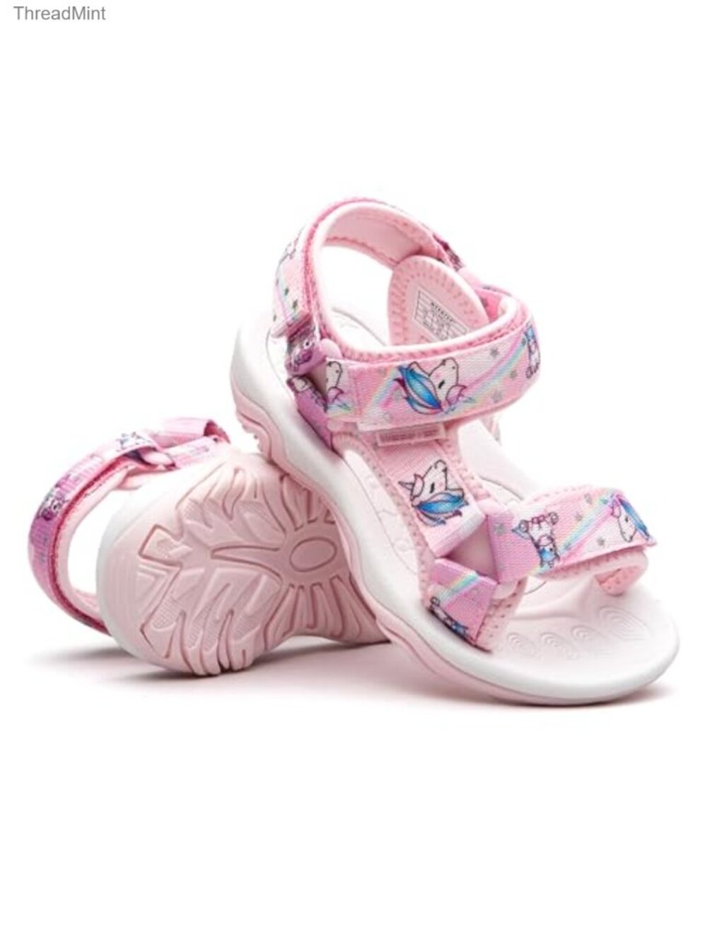 Kids Adjustable Strap Sandals for Toddler Little Kid, Hook Loop Closure,